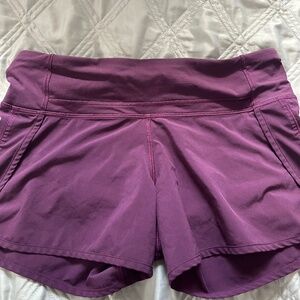 Maroon burgundy speed up lululemon shorts size 4